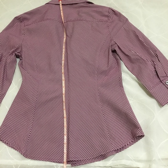 Express Blouse-Maroon-Stripe - Picture 4 of 4
